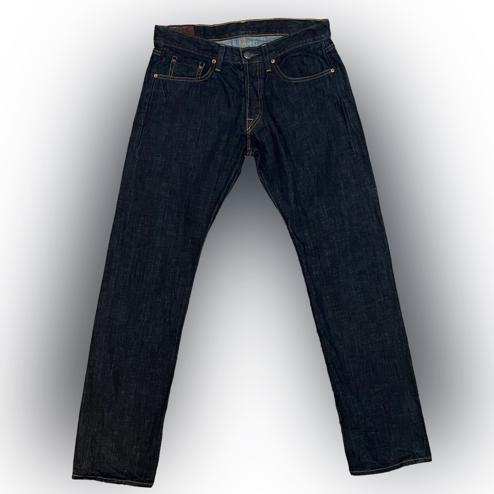 J Brand Tyler Perfect Slim 34x 33 Raw Denim Selvage Jeans size 34.
